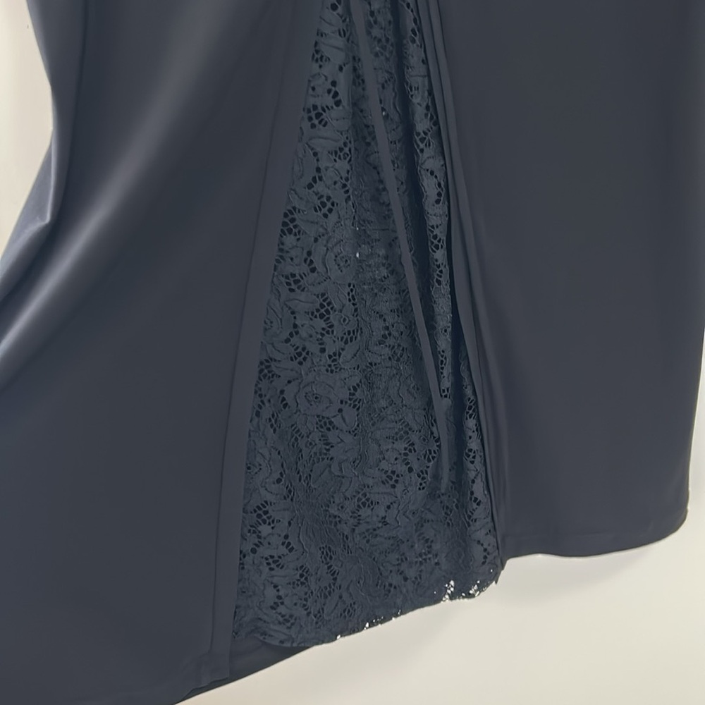 NWT:  Joseph Ripkoff Black Top with Studded Design & cross tie with lace back - Picture 9 of 14